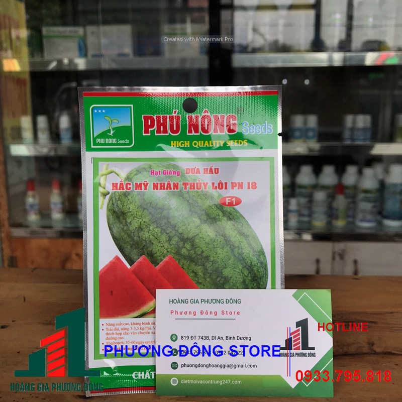 Combo 5-10 gói hạt giống Dưa Hấu F1 HMN Thủy Lôi PN-18 năng suất cao