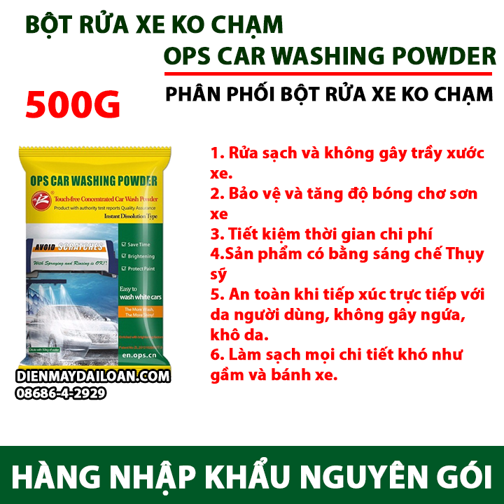 Bột rửa xe không chạm OPS- Tiêu chuẩn Châu Âu- An toàn người sử dụng