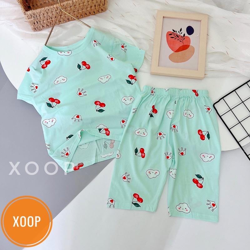 Size đại 3 (24-33kg) Bộ cộc xuất hàn in tràn chất cotton lạnh hàng quảng châu cho bé