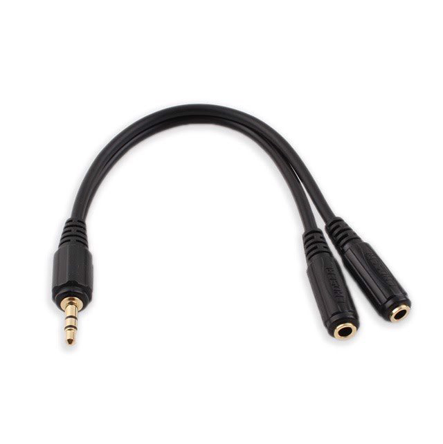Choseal Q394 - Cáp Chia Tai Nghe 3.5mm , 1 Đầu Đực Ra 2 Đầu Cái - Hàng Chính Hãng