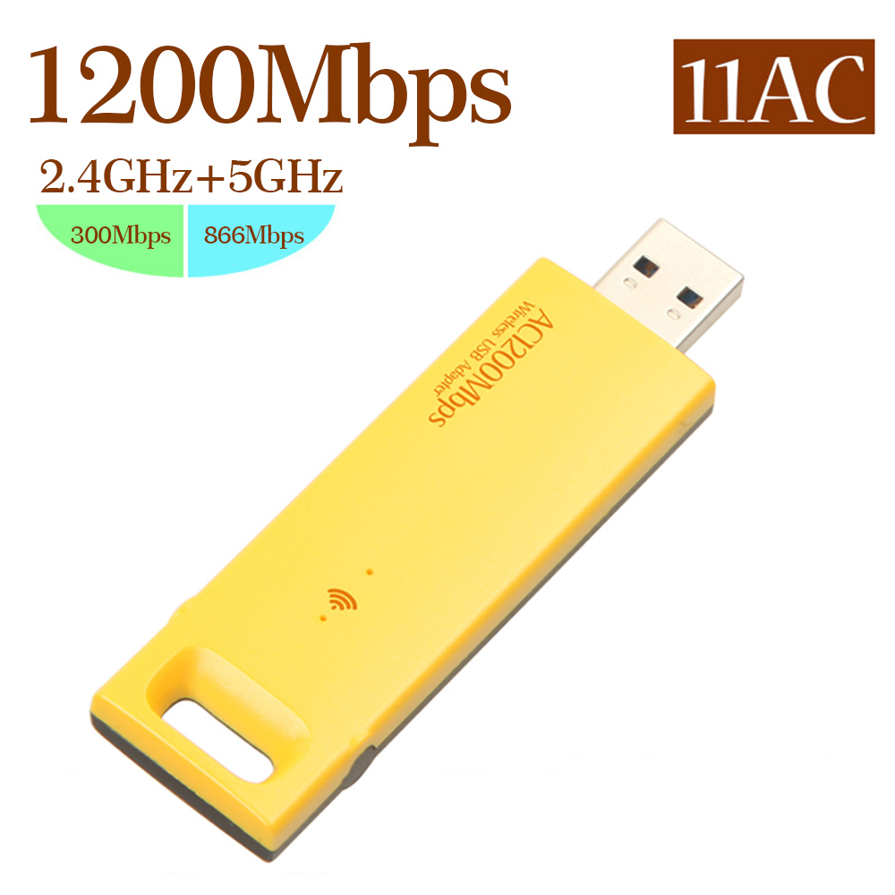 Bộ Điều Hợp USB Không Dây Ac1200 Băng Tần Kép USB3.0 2.4GHz / 5.0GHz Ethernet 802.11ac Cho Máy Tính Xách Tay
