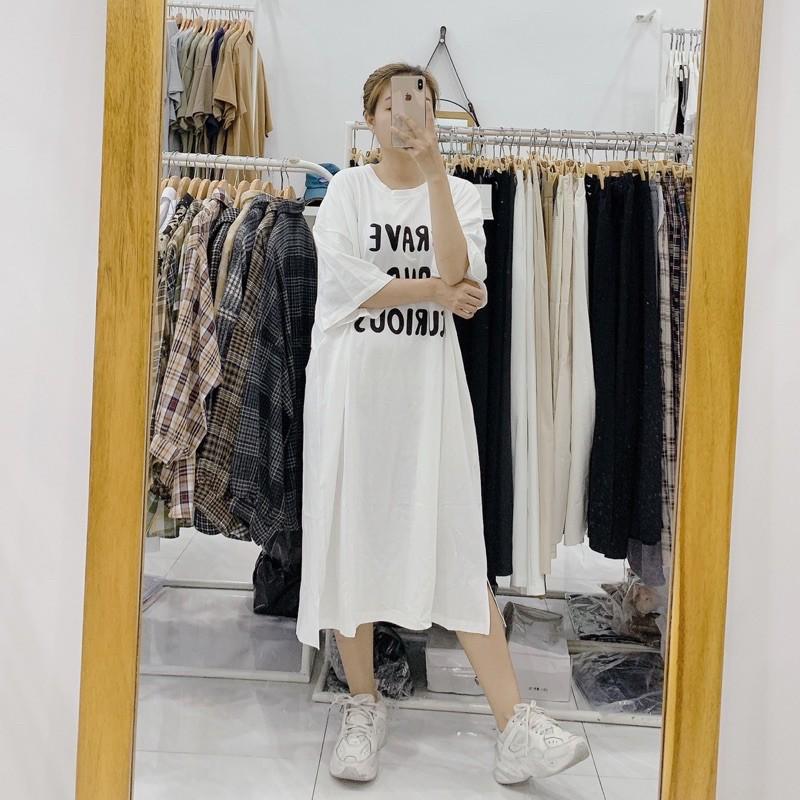 váy thun cotton suông rộng oversize