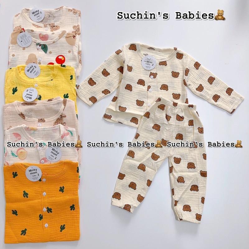 Bộ dài tay chất xô muslin Suchin