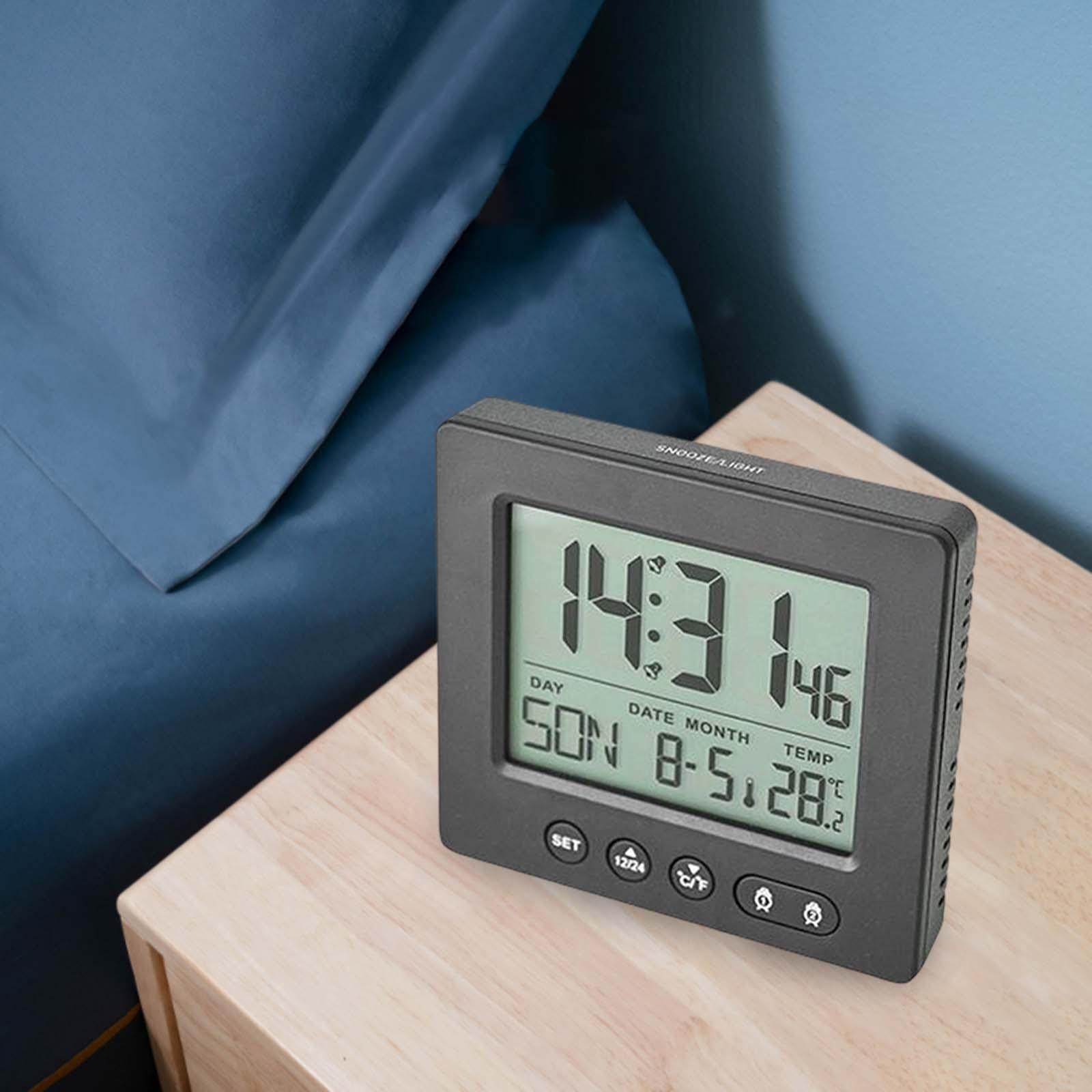 Digital Clock LCD Time Week Date Temperature Display for Living Room Home