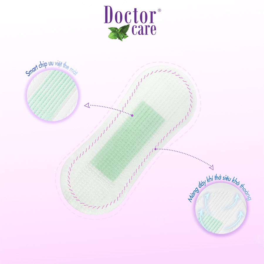 Combo 6 Băng vệ sinh hàng ngày  thảo dược Doctor Care 16 cm siêu khô thoáng cả ngày dài