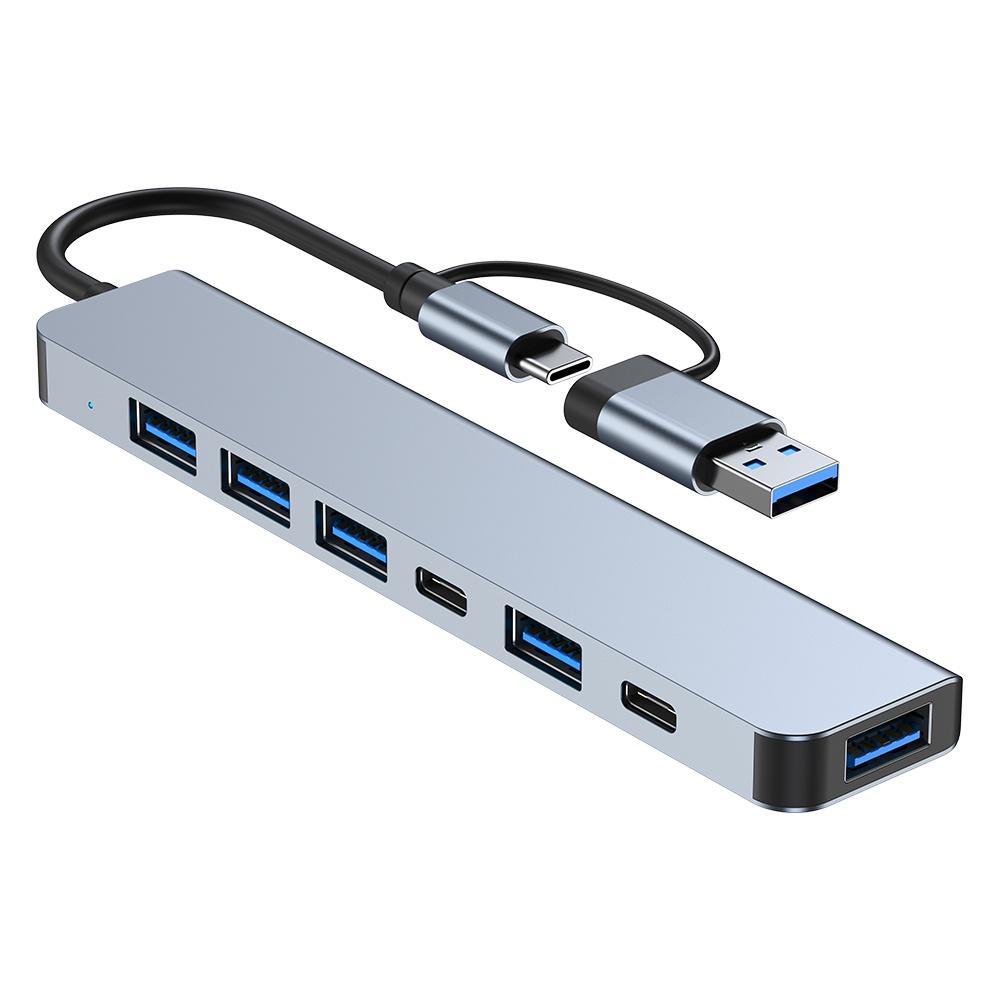 Bộ Hub Chuyển Đổi USB A + USB c Sang USB 2.0 / 3.0 Đọc Thẻ SD / TF Nhiều Cổng USB Type-c Cho Macbook iPad