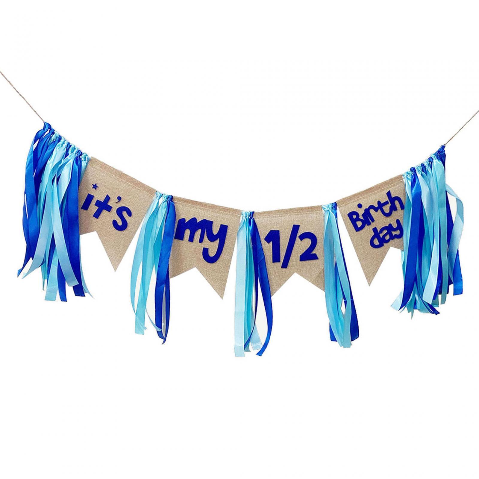 High Chair Banner Photo Prop 6 Months Banner for Party Baby Shower Birthday Girl Baby