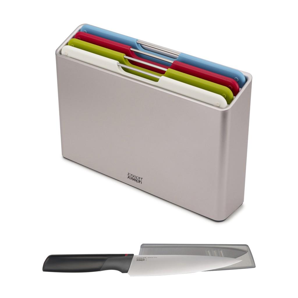 Bộ thớt Joseph Joseph 003406 - Folio Silver Regular Free Knife