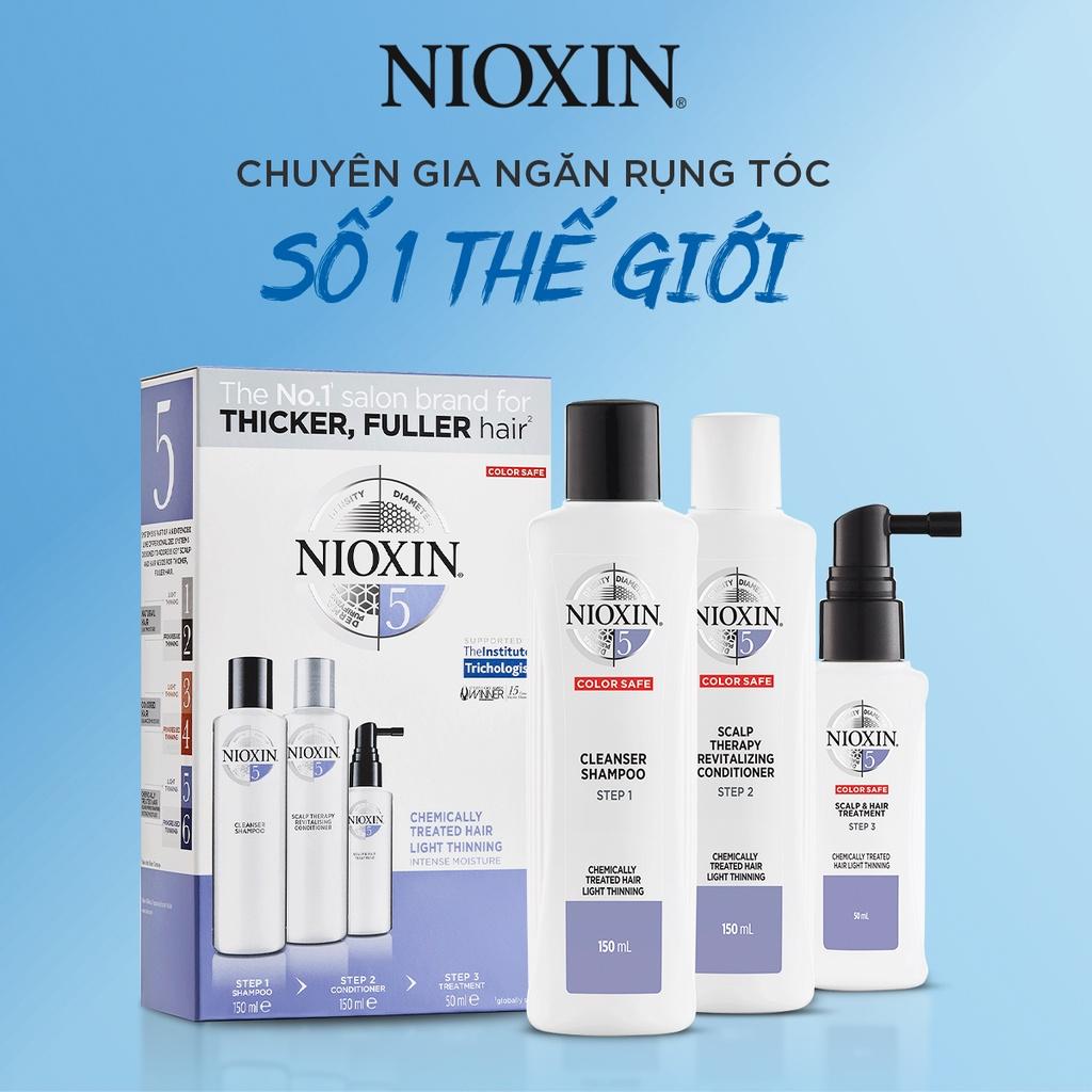 Bộ Chăm Sóc Tóc Nioxin 5 Dành Cho Tóc Tạo Kiểu, Thưa Mỏng, Rụng Nhẹ Bleached/Chemically Treated Hair With Light Thinning