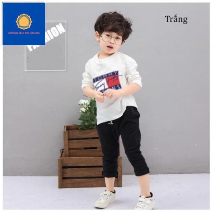 MS: 190425 - Đồ bộ quần áo dài tay cho bé trai cá tính, mạnh mẽ, chất cotton mát mẻ - Xưởng may Gia Khang