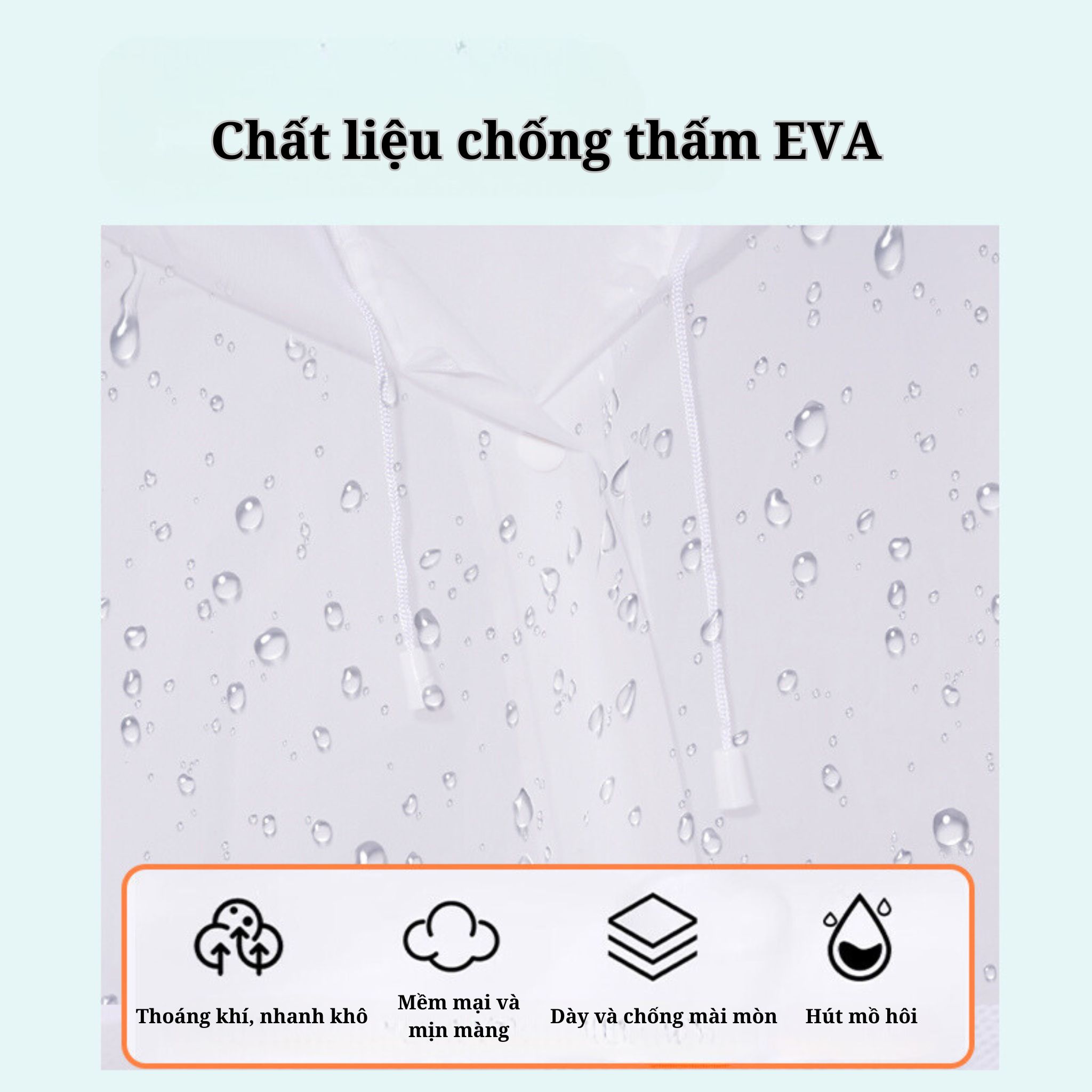 Áo mưa Suncojia, bán trong suốt, áo mưa dài cho đi du lịch, đi xe và hoạt động ngoài trời