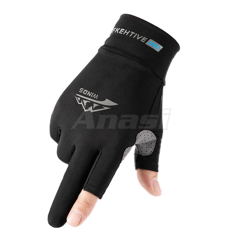 Găng tay lụa băng lót da thuộc thể thao cho nam và nữ Anasi WINDS13 - Chống tia UV