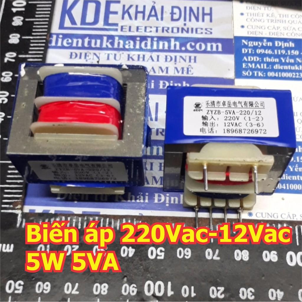 Biến áp cách ly, biến áp thường, biến áp hàn mạch, on board IN: 220Vac OUT: 6V / 12V 5W 5VA kde5460