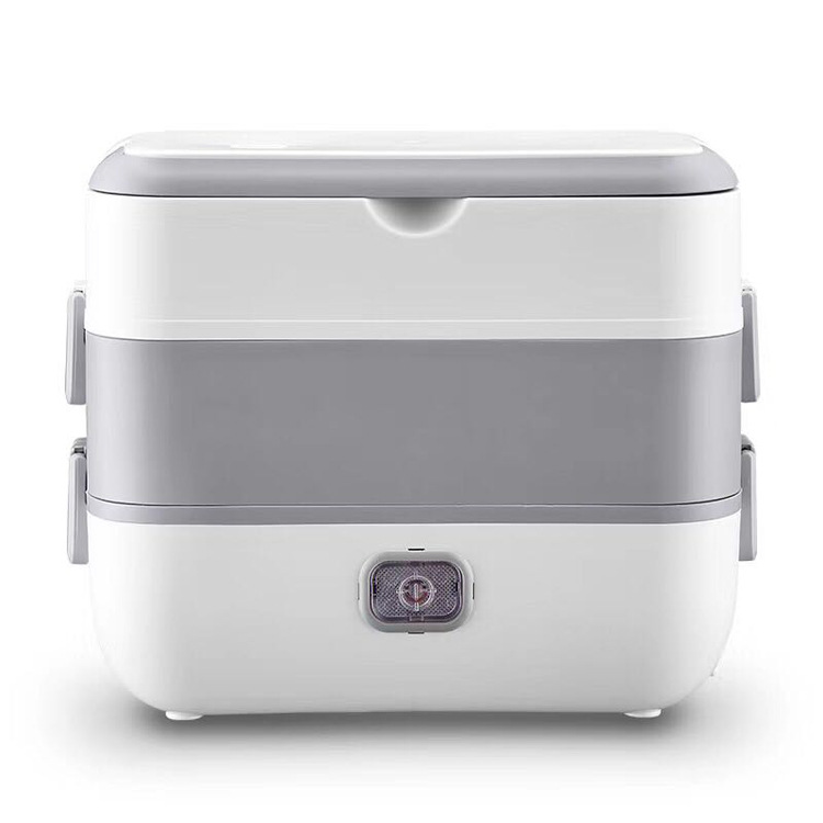 Hộp cơm cắm điện văn phòng Lunch Box tự nấu hộp cơm hâm nóng thức ăn 2 tầng 4 khay inox 304 có nắp chống tràn