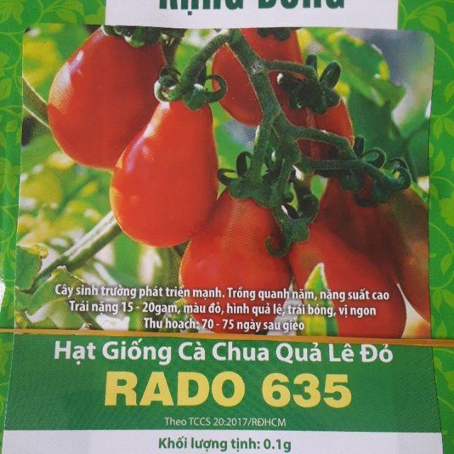 Hạt Giống Cà Chua Trái Lê Đỏ Rado 635 Gói 0.1g Rạng Đông