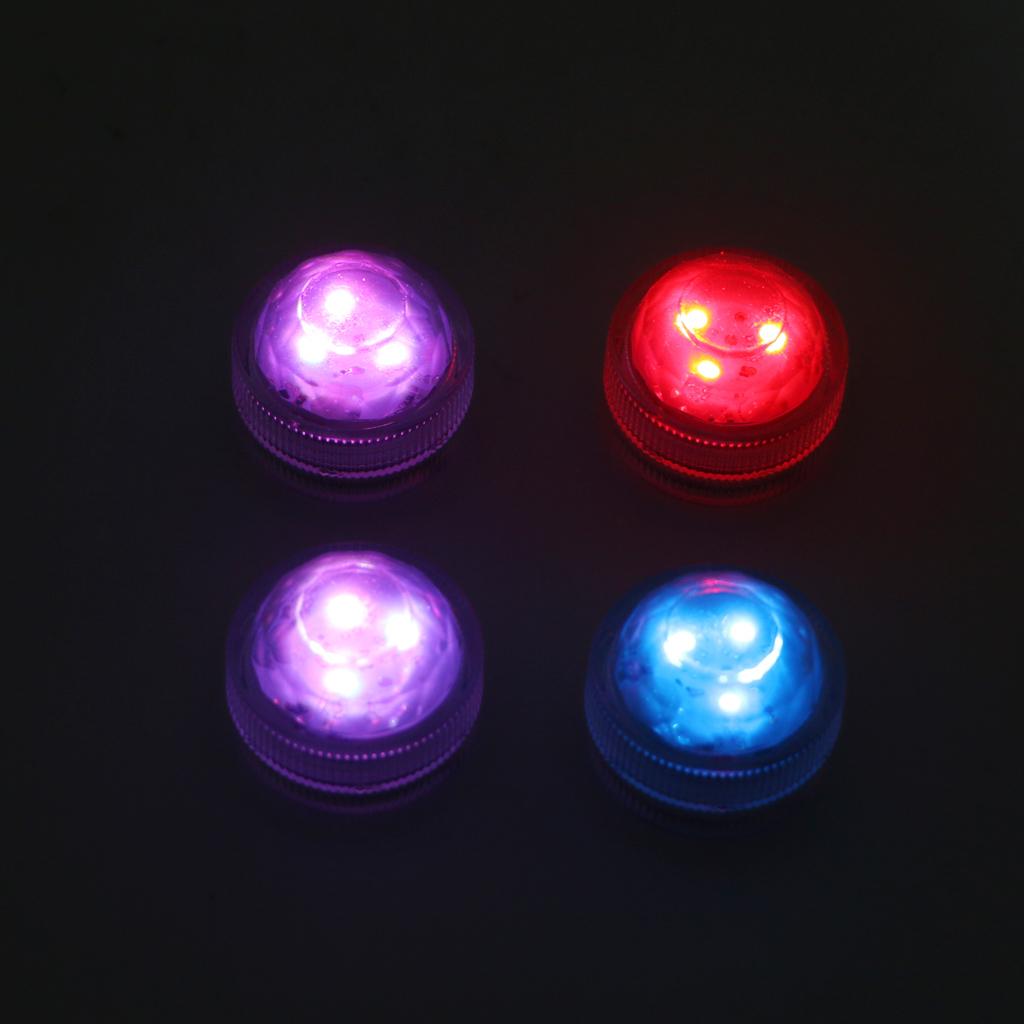 10 Pieces Waterproof Submersible LED Tea Lights Underwater Light Warm White