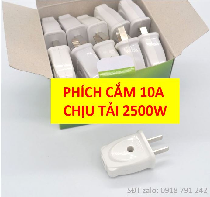 Phích cắm điện chịu tải 2500w, siêu bền