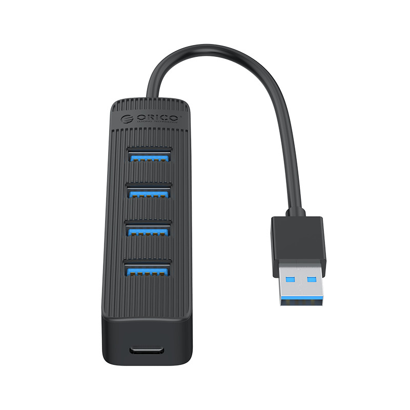 Bộ Chia USB HUB TWU3-4A-BK( Màu Đen) Cổng USB 3.0 - Hàng Chính Hãng