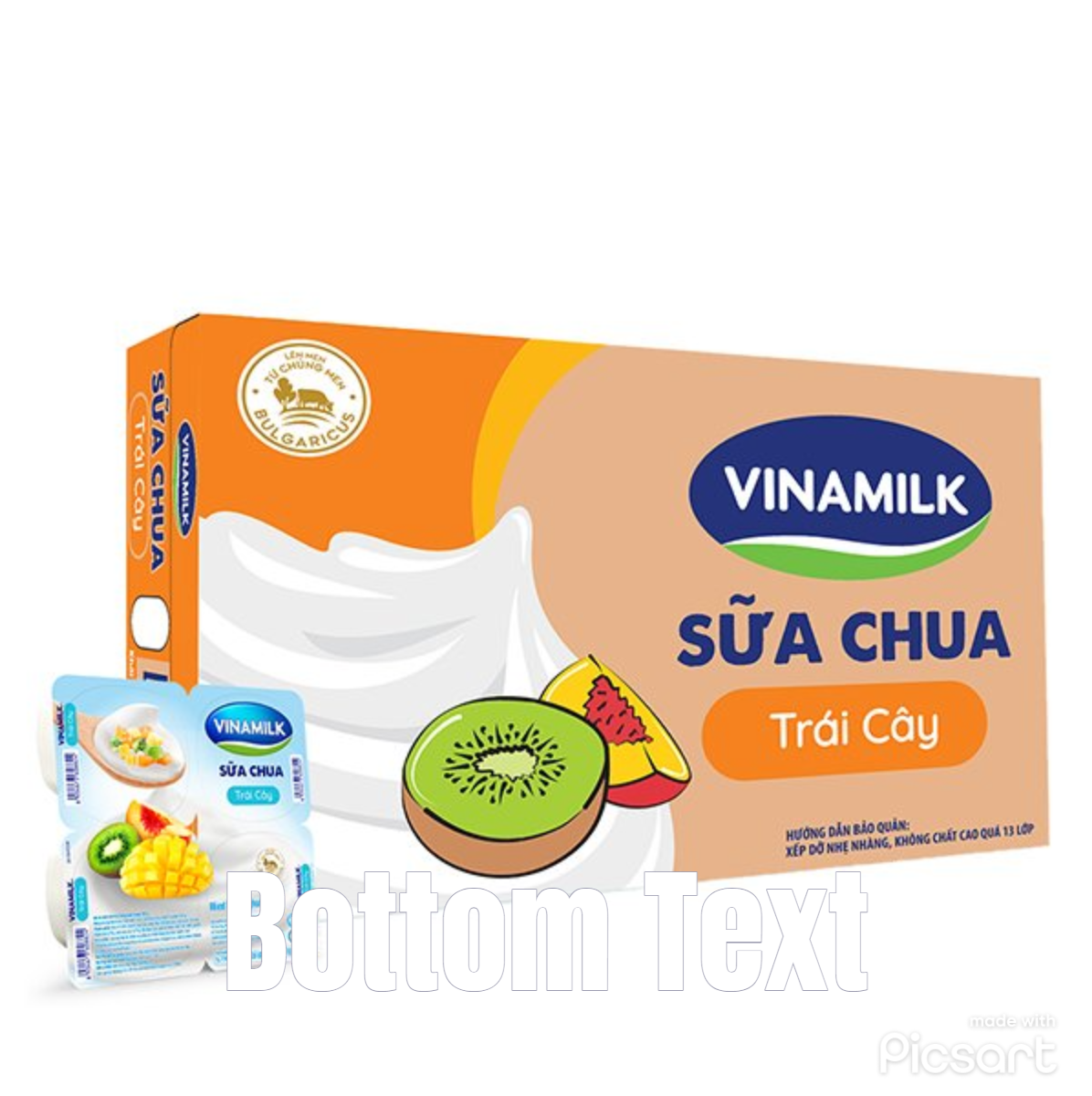 Sữa chua ăn Vinamilk trái cây - Thùng 48 hộp 100g