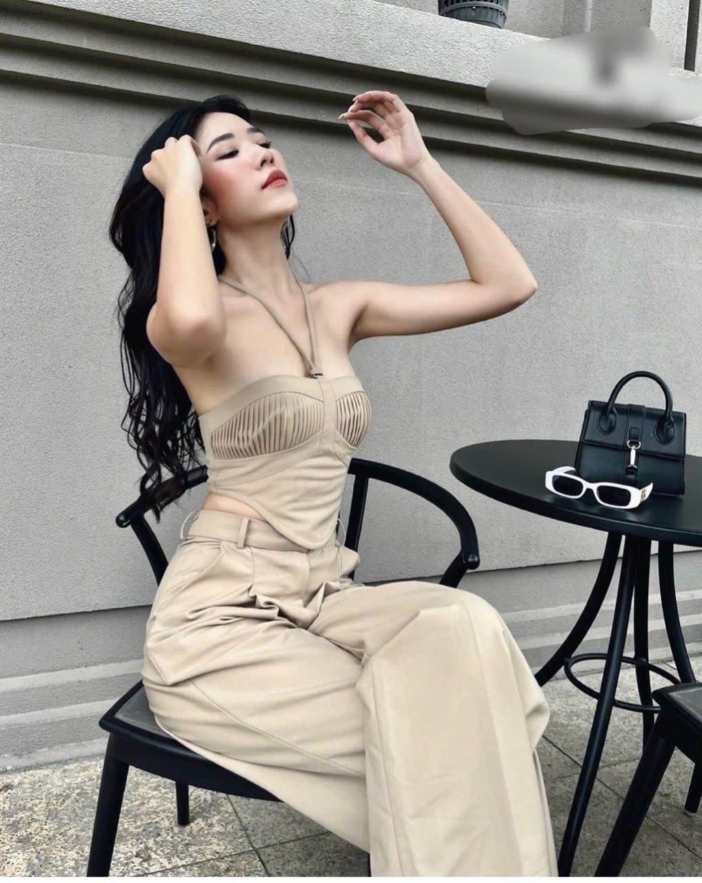 SET ÁO CROPTOP ỐNG DÂY YẾM ÔM BODY + QUẦN TÂY DÀI ỐNG RỘNG LƯNG CAO SUÔNG TRƠN ĐI TIỆC ĐI BIỂN DẠO PHỐ ĐI CHƠI