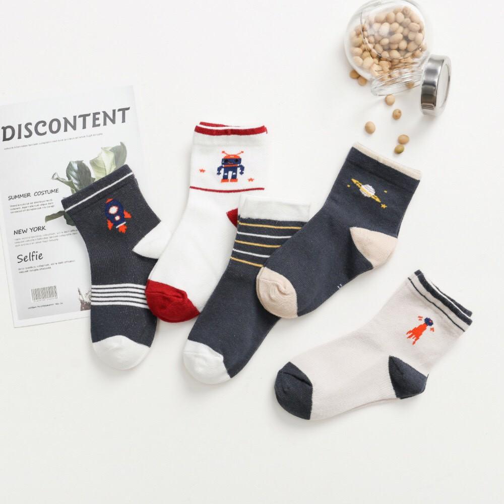 Set 5 tất chất mềm đẹp cho bé