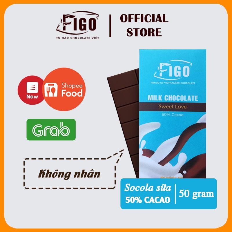 Kẹo socola sữa không nhân 50g ăn vặt văn phòng FIGO