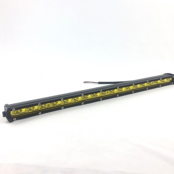 Đèn pha LED bar 18 bóng dài dành cho ôtô (ánh sáng vàng)