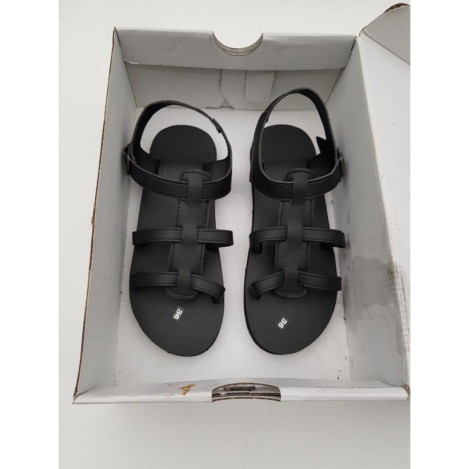 Dép sandal nữ ( đế đen quai đen ) size từ 34 đến 42 nữ