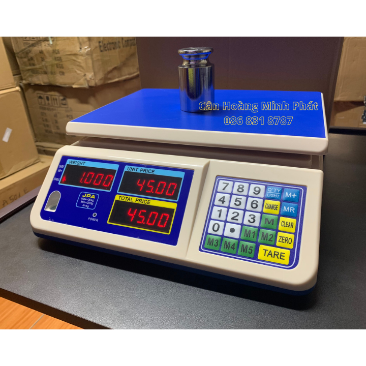 Cân Điện Tử Nhật Bản JPA Tính Tiền Tự Động 30kg/5g - Chính Xác Cao