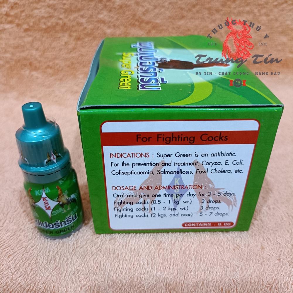 SUPER GREEN - HEN XANH MỚI sưng mặt , cảm cúm - 1 lọ / 8cc
