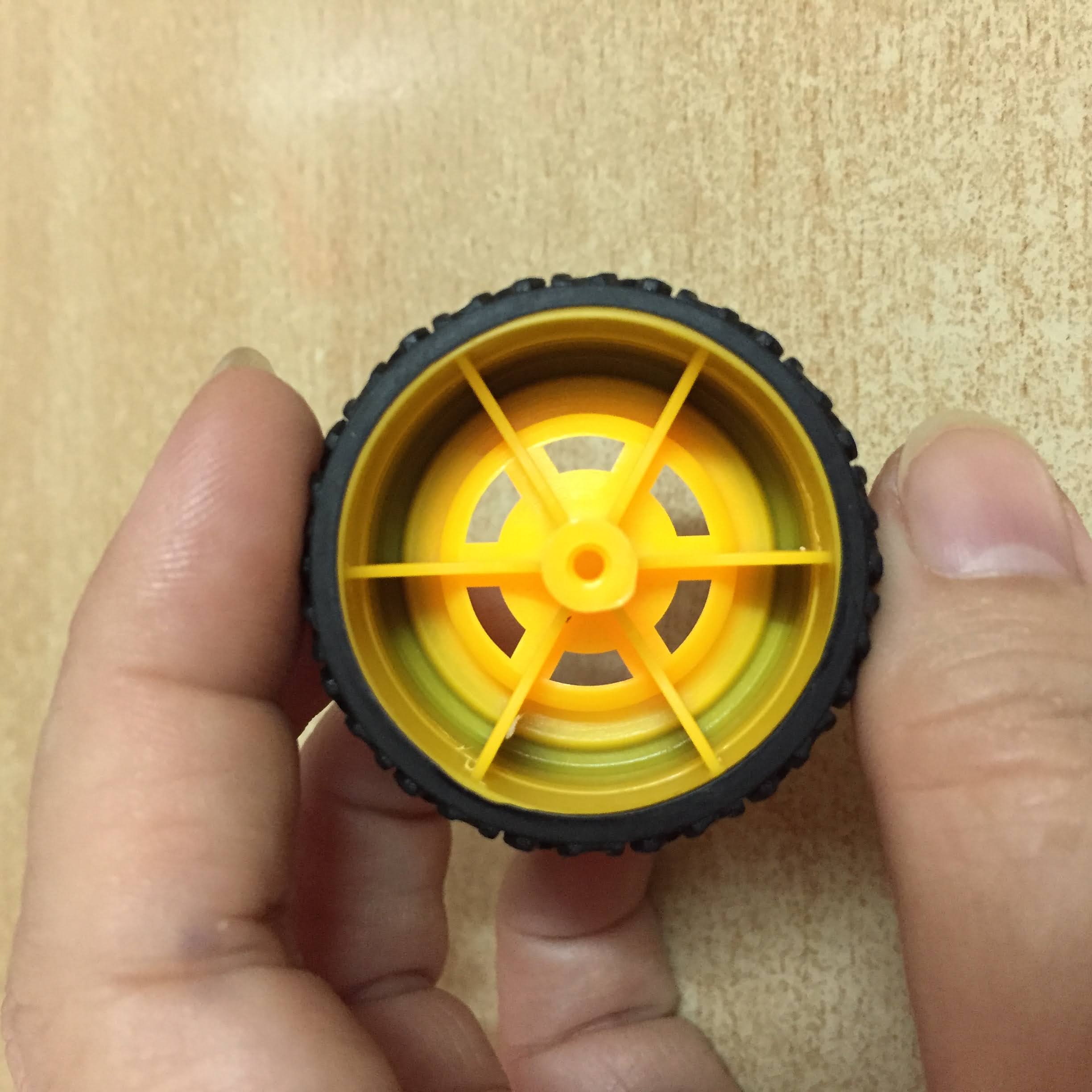 Bánh xe cao su hạt nhám lỗ trục 2mm đường kính 40mm dành để chế tạo, giá bán 1 cái