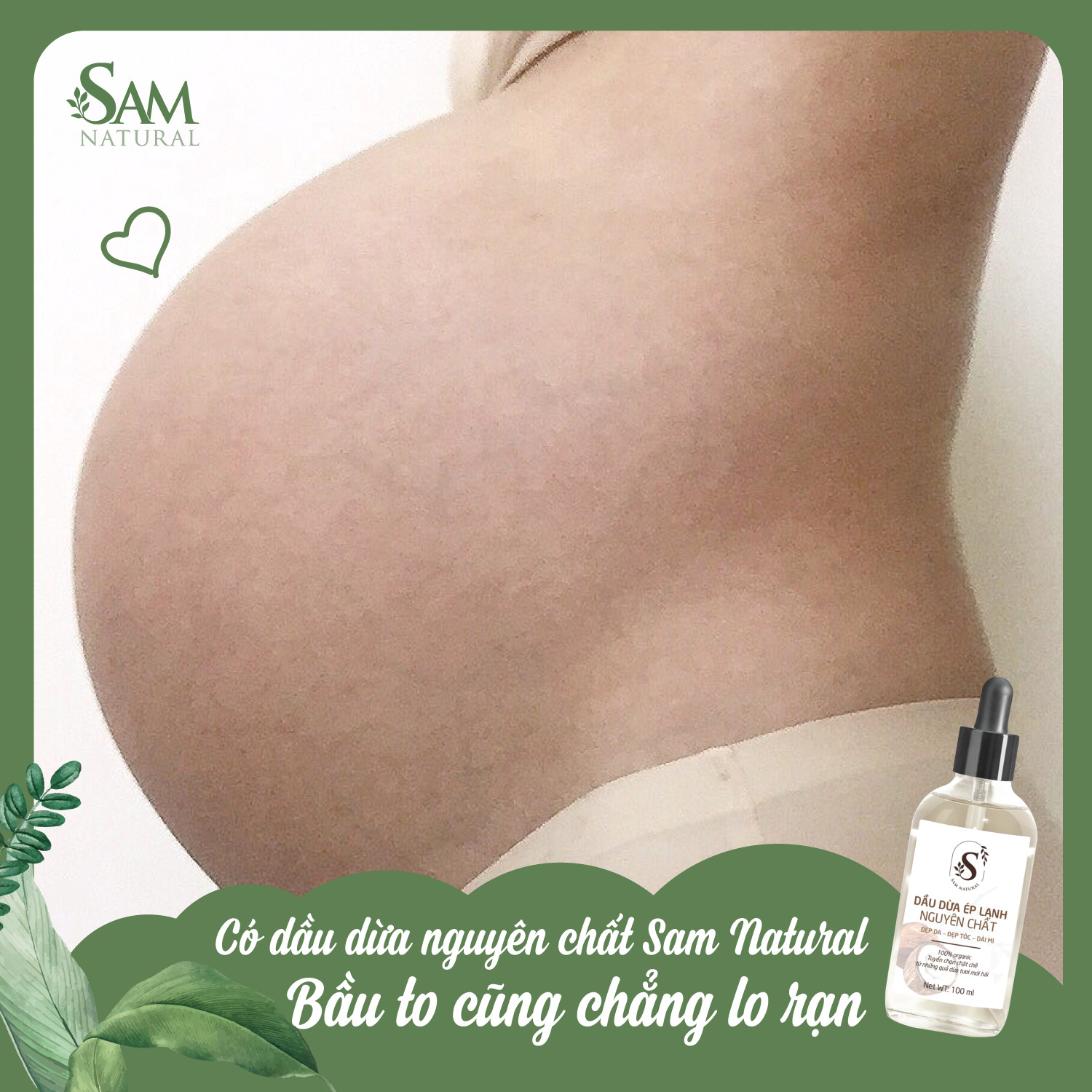 Dầu Dừa Ép Lạnh Sam Natural (100ml)