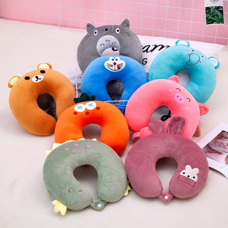 Gối kê cổ chữ U - Gối tựa cổ bông đi máy bay Ô tô du lịch Chống Mỏi Cổ Làm Việc Văn Phòng Hay Đi Du Lịch - Giao ngẫu nhiên