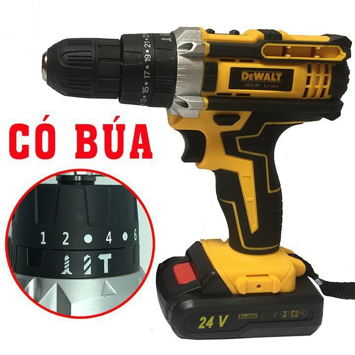 Khoan Pin Bắn Vít Dewalt 26v 3 Chức Năng Kèm Phụ Kiện 24 Chi Tiết