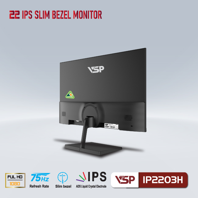 Màn hình VSP IP2203H 22inch (21,45&quot; IPS FHD 75Hz, HDMI+VGA) - Hàng chính hãng TECH VISION phân phối