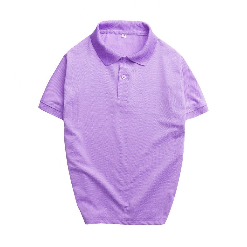 Áo Thun Đồng Phục Gia Đình Màu Tím Có Cổ .Chất Liệu Poly Thái 4 Chiều Đủ Size Cho Tất Cả Các Thành Viên Từ 8 Đến 100kg.