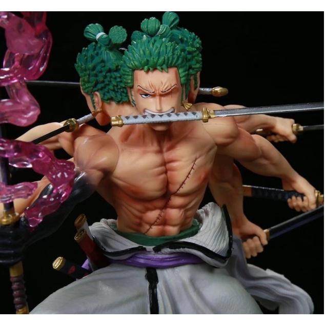 Mô hình Zoro Asura 3 đầu 6 tay có Led 31cm - One piece