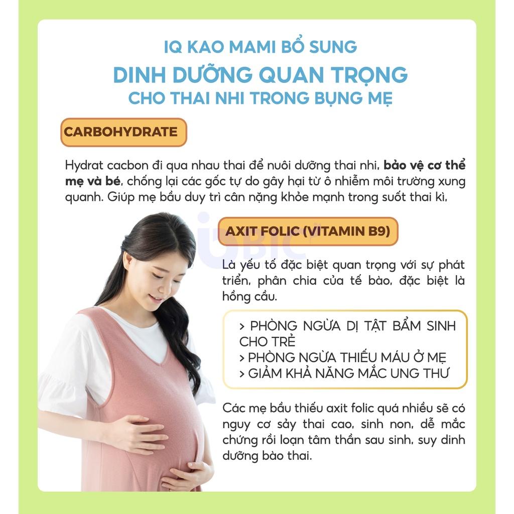 Sữa bột IQ Kao MAMI cho mẹ bầu, phụ nữ đang mang thai và cho con bú giúp bé thông minh và khỏe mạnh hộp 900g