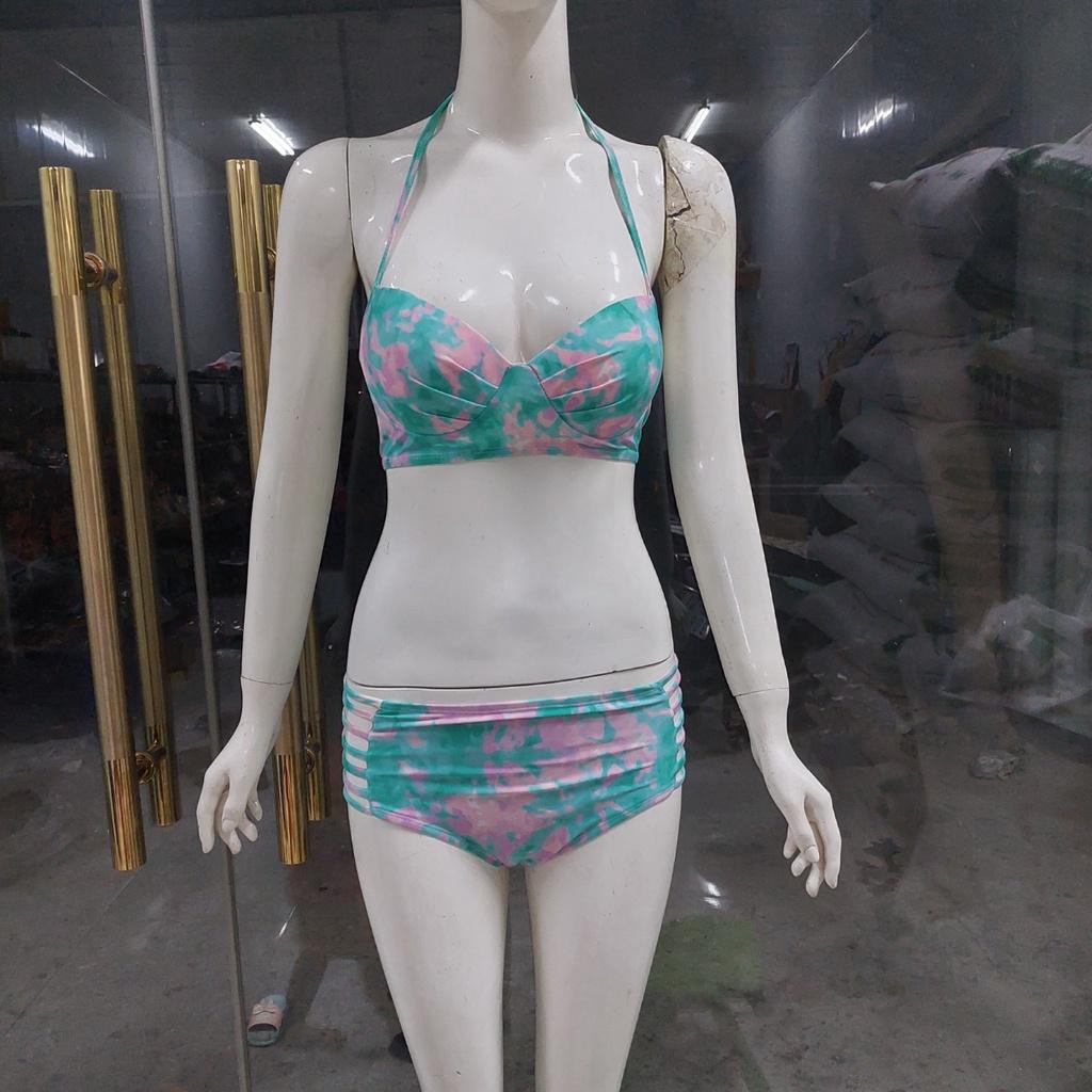 Bộ bikini nhã uyên 2 mảnh mút nâng Set bikini gọng nâng ngực quần nhúng cạp cao che bụng