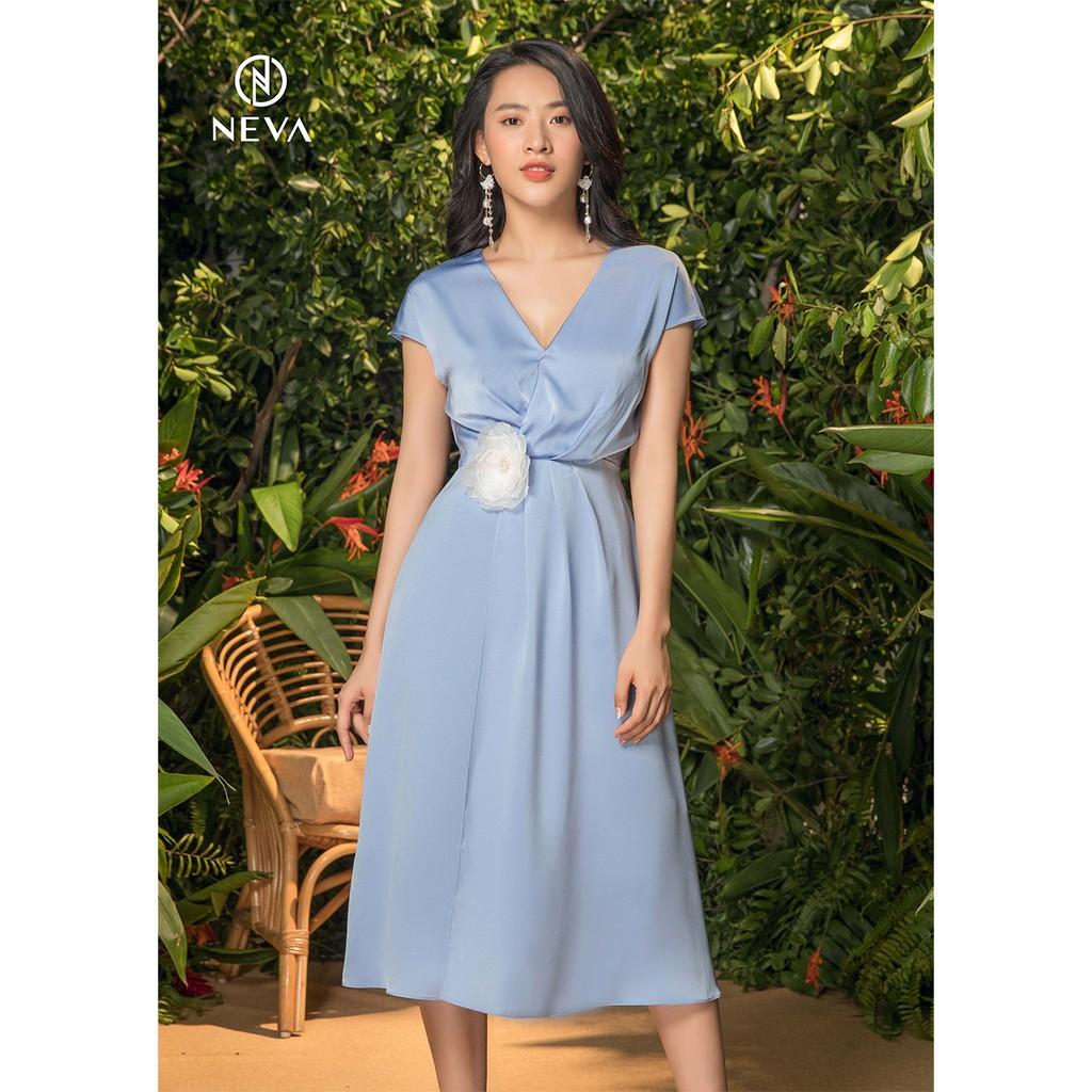 VÁY MIDI XẾP LY NGỰC NEVA