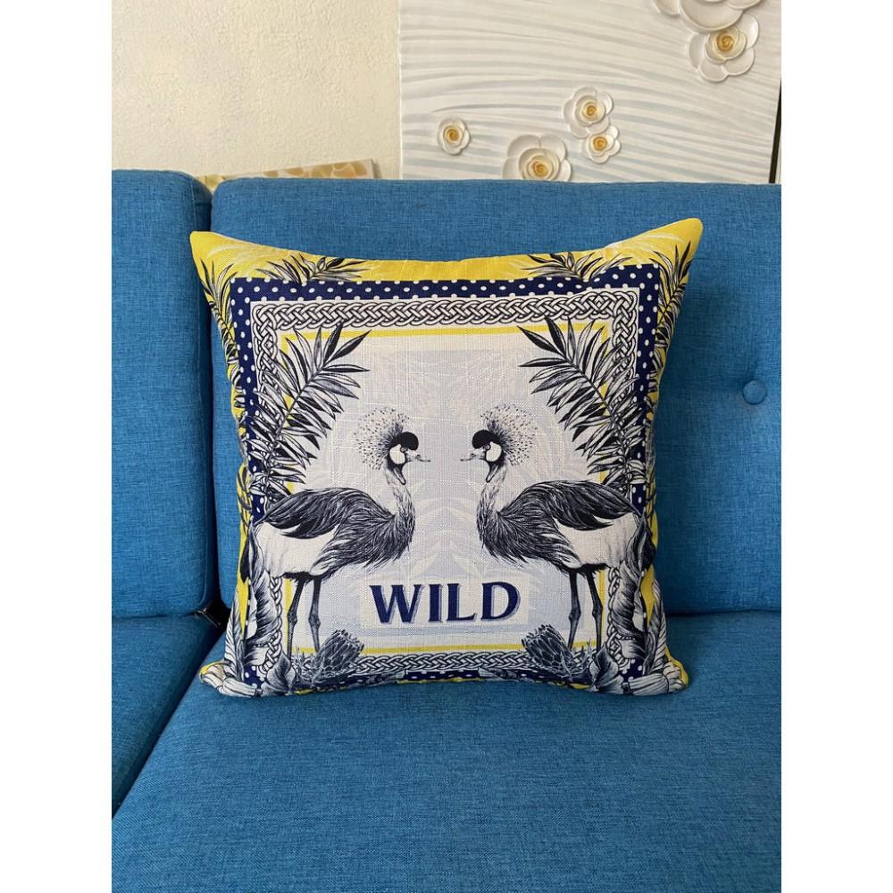 Gối Tựa Lưng | Gối Tựa Sofa, Gối Vuông Trang Trí In Hoạt Tiết Hoa Lá Hiện Đại Kích Thước 45x45cm