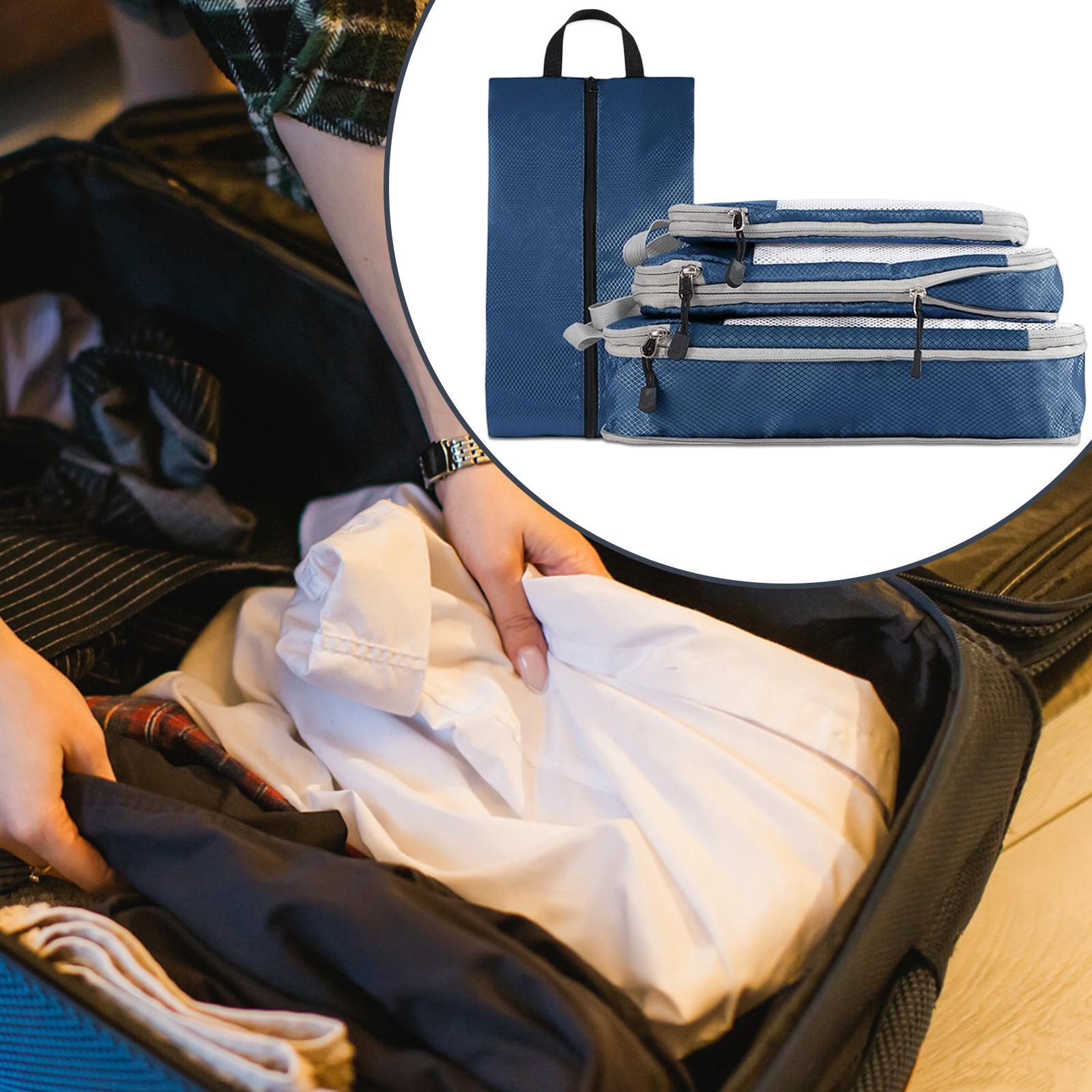 4x Luggage Packing Organizer Travel Storage Bags Shoes Bags for Travel Home