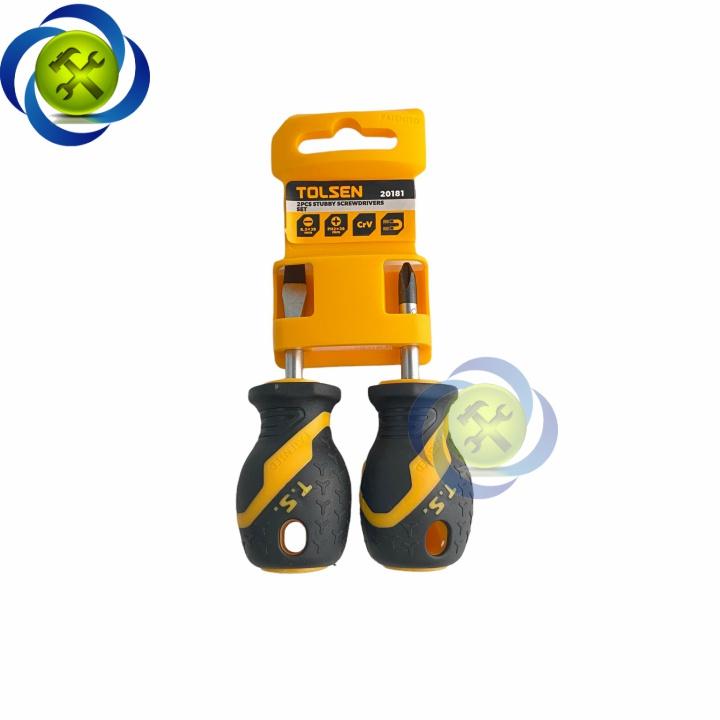 Bộ hai cây vít mini Tolsen 20181 bake và dẹp ngắn 38mm