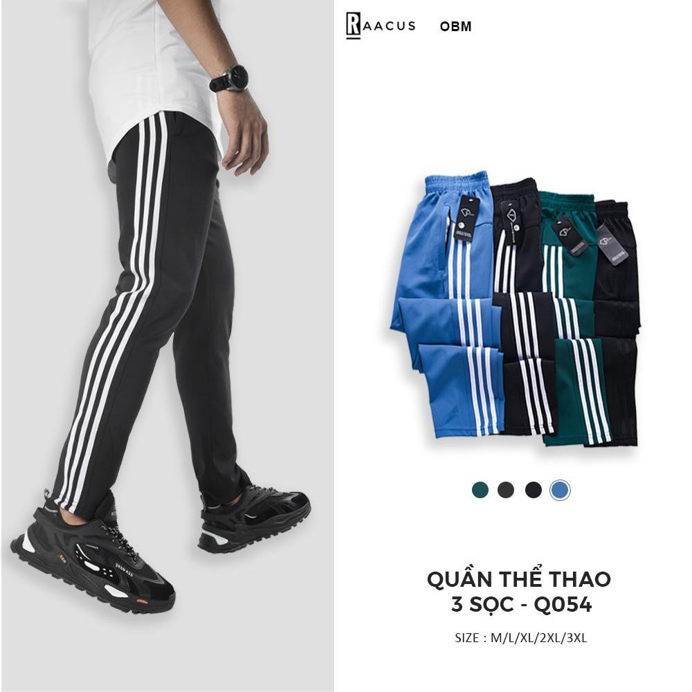 Quần thể thao nam unisex dáng dài ống rộng 3 sọc RAACUS, quần nam thể thao phong cách ulzzang 4 màu – Q054