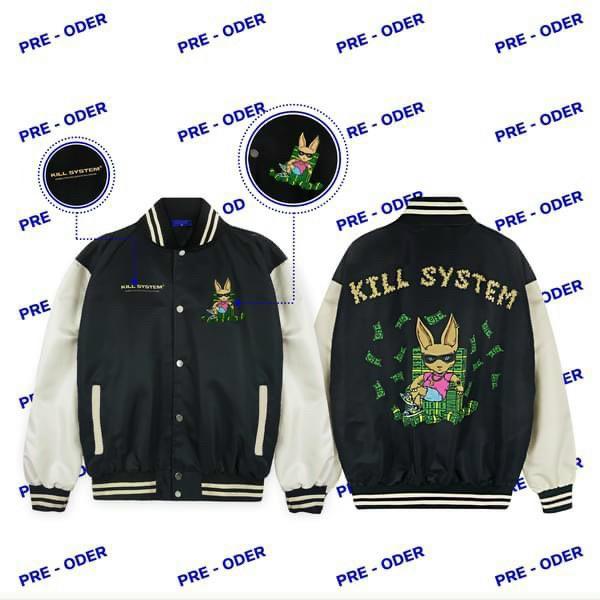 Áo khoác dù bomber jacket Kill System Unisex Nam Nữ chống nắng tốt0