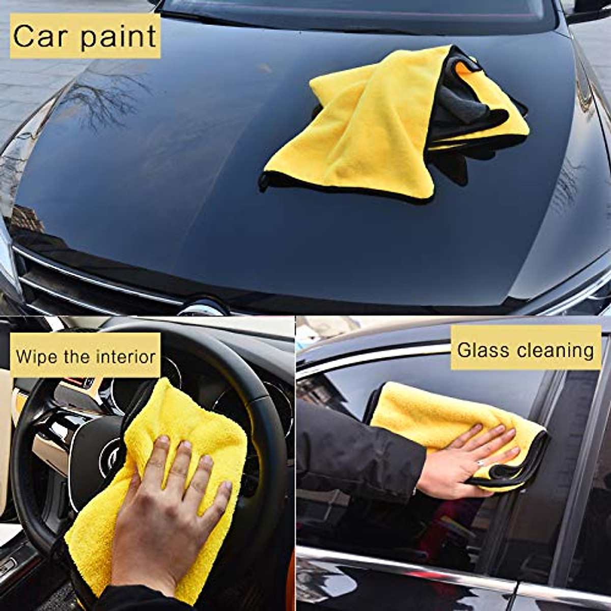 Khăn Lau Xe Ô Tô Đa Năng 2 Lớp Microfiber Siêu Thấm Nước - Dày và Mịn
