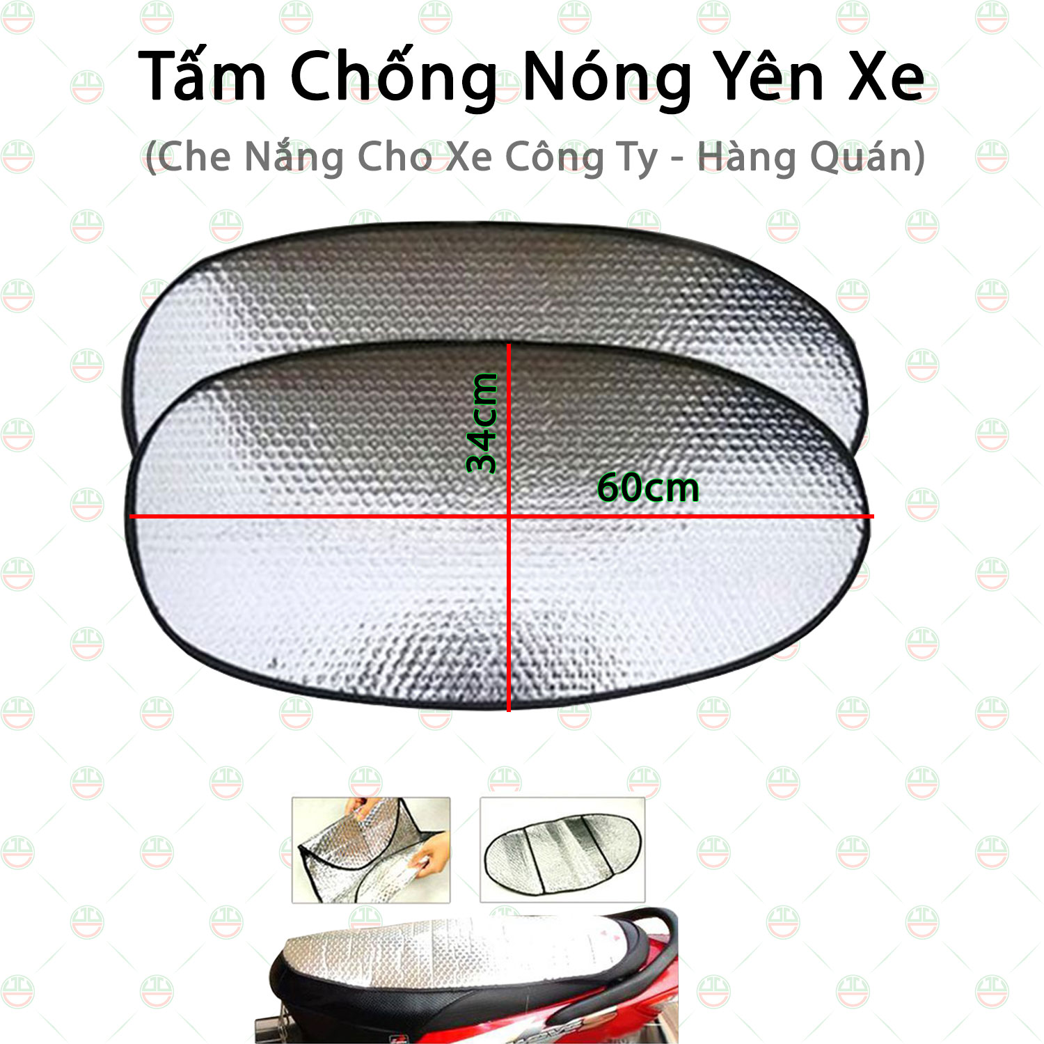 Tấm Phản Quang Che Nắng Chống Nóng Yên Xe Máy KhoNCC Hàng Chính Hãng – Tinh Tế Lịch Sự Với Hàng Quán,Công Ty Nhiều Xe - KDHS-MCYX3460 (Màu Bạc)