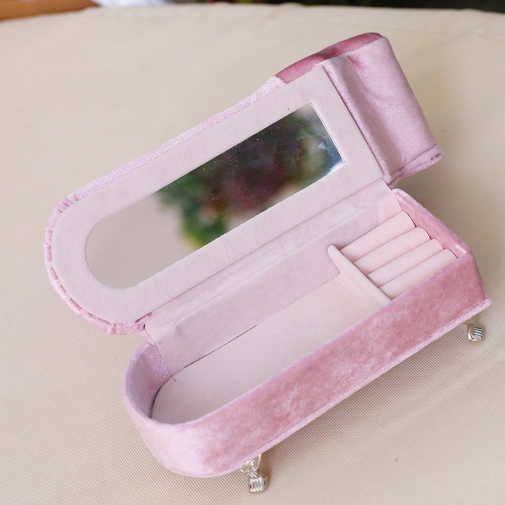 Velvet Couch Jewelry Box Organizer Storage Case for Rings Earrings Necklace
