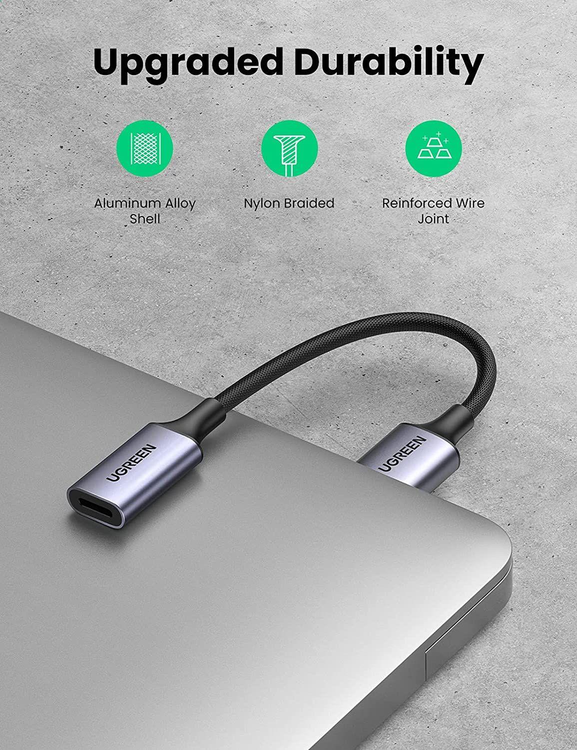 Ugreen UG20479US389TK 25CM Màu Xám Cáp chuyển đổi âm thanh USB 3.0 sang cổng tai nghe Lightning Hỗ trợ Mic điều khiển âm lượng Tương thích với Máy Tính, MacBook - HÀNG CHÍNH HÃNG