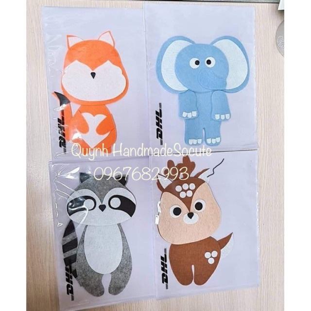 Bộ hình cắt sẵn con thú may tay